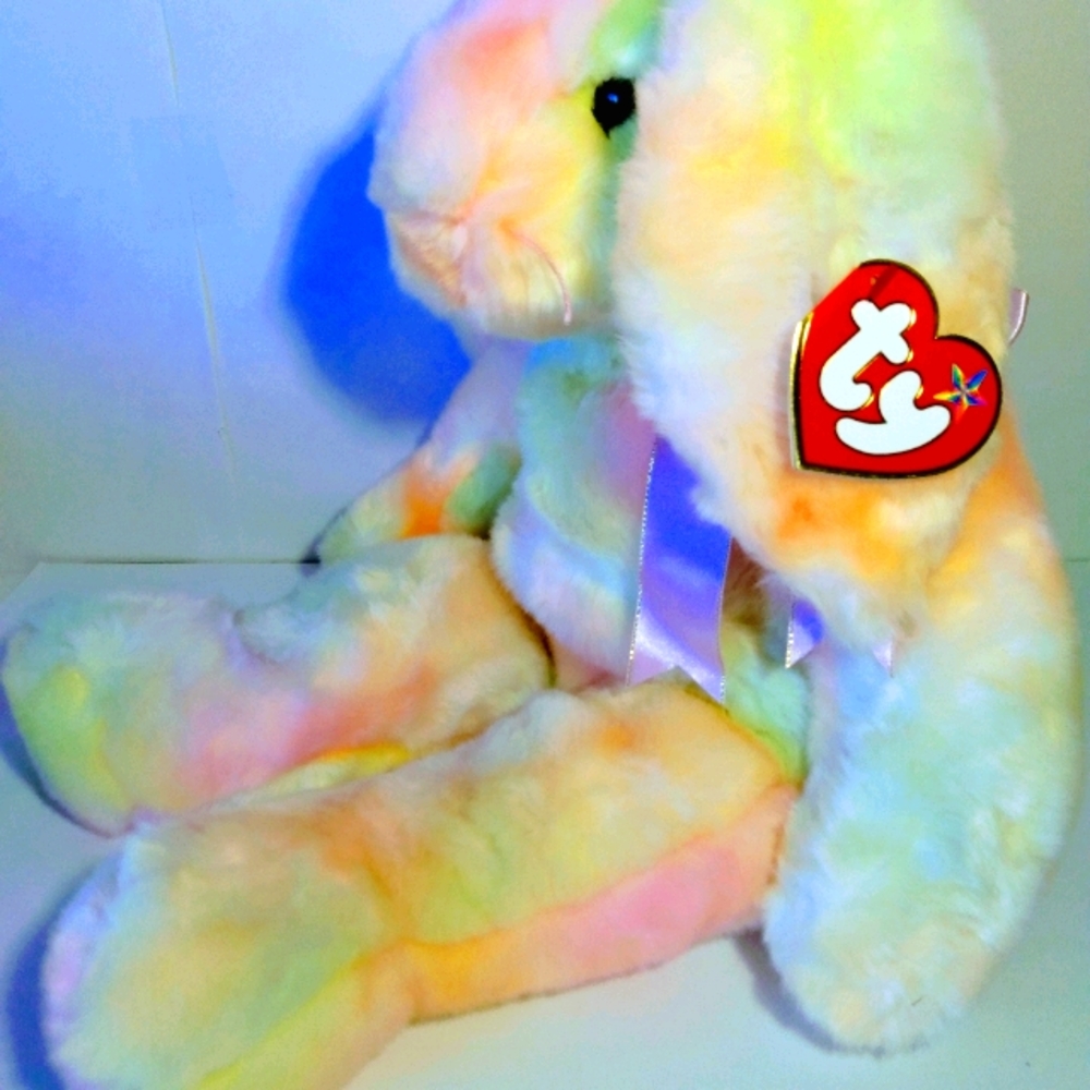 VTG '99 Ty Beanie Buddy XL Hippie Rabbit